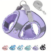 Breathable Pet Harness with Leash No Pull Puppy Walking Set Polyester Adjustable