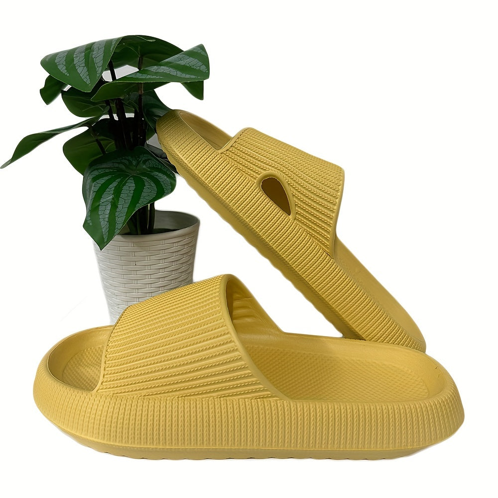 Женские шлепанцы однотонные, повседневные, с мягкой подошвой, для душа