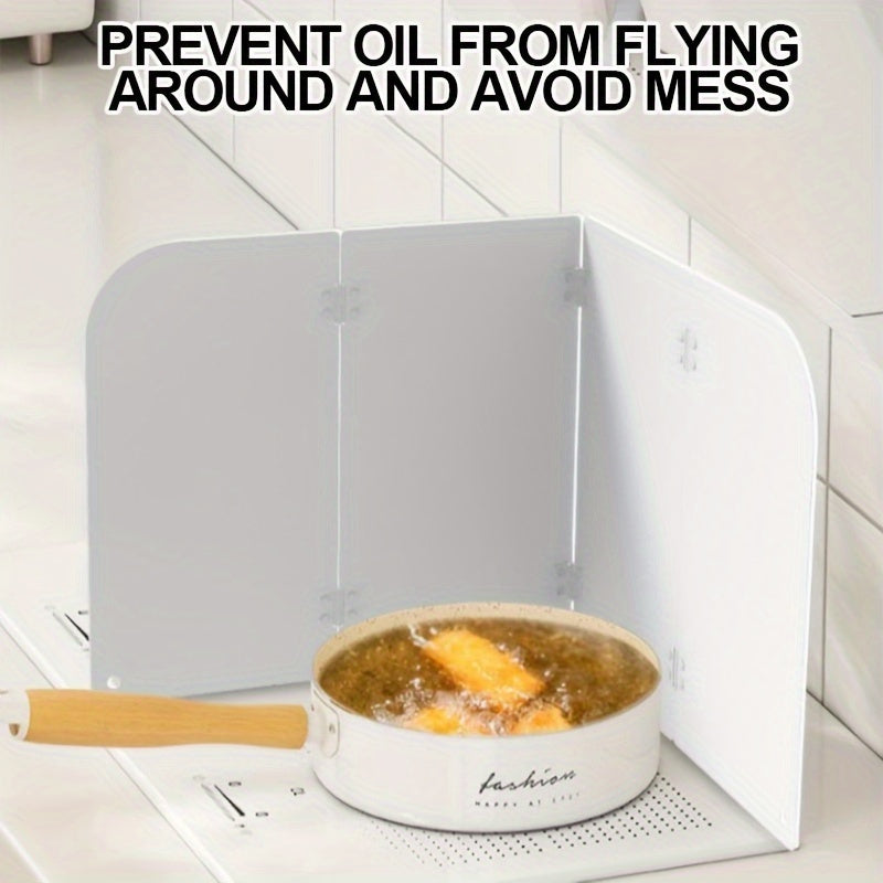 Kitchen Grease Splash Guard Metal Shield for Stovetop Cooking Oil Heat Resistant