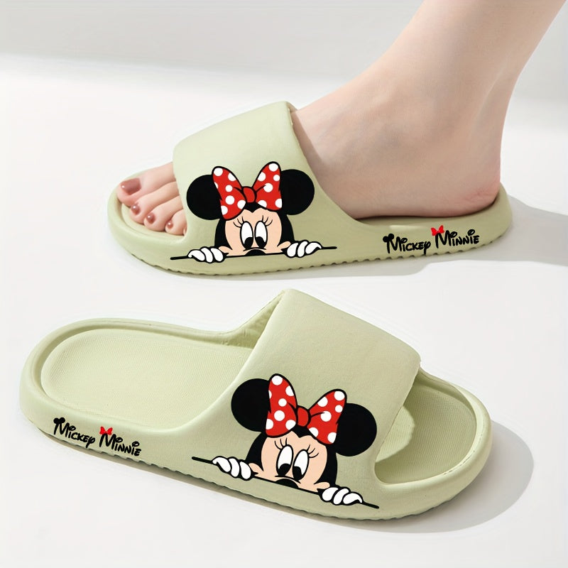 Women’s EVA Summer Slides Non-Slip Beach Flip-Flops White Pink Red Bow