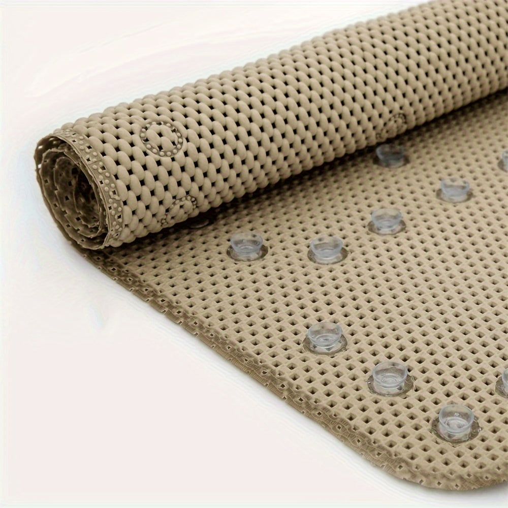 Soft Cushioned Shower Floor Grip Bathtub Mat with Anti-Slip Design and Suction Cups