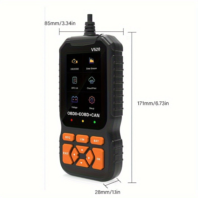 Professional OBD2 Scanner Check Engine Light Diagnostic Tool with Color Screen