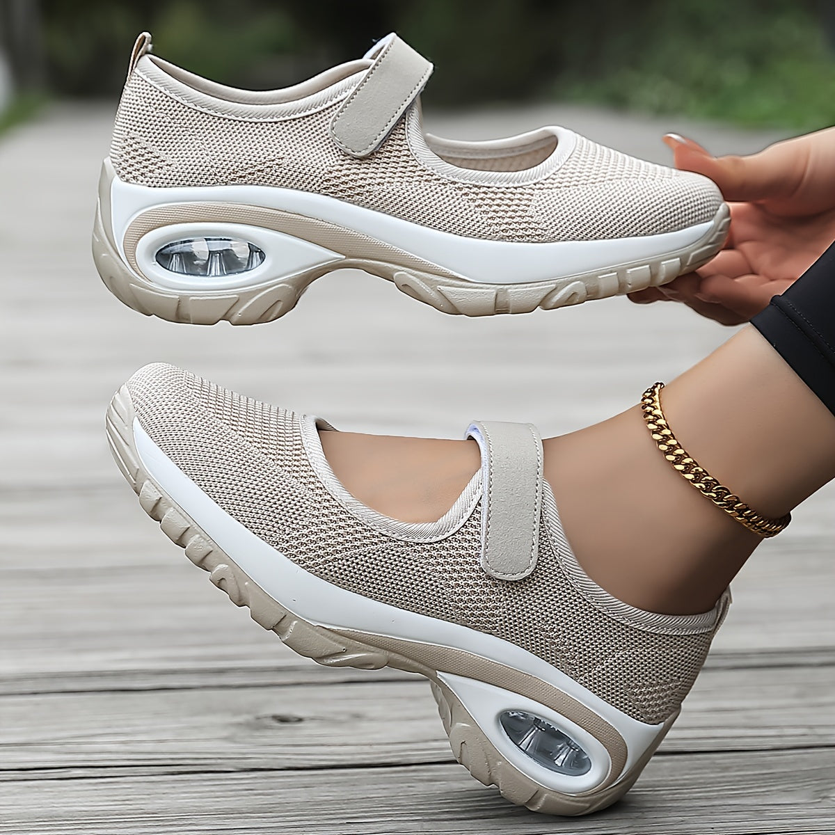 Women's Mesh Wedge Sneakers Breathable Cushion Walking Shoes Plus Size