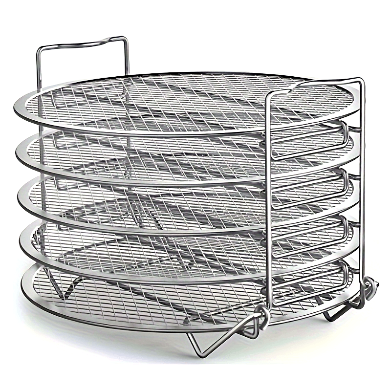 Stainless Steel besh qatlamli bug'lash rack va quritish aksessuari Air Fryer uchun