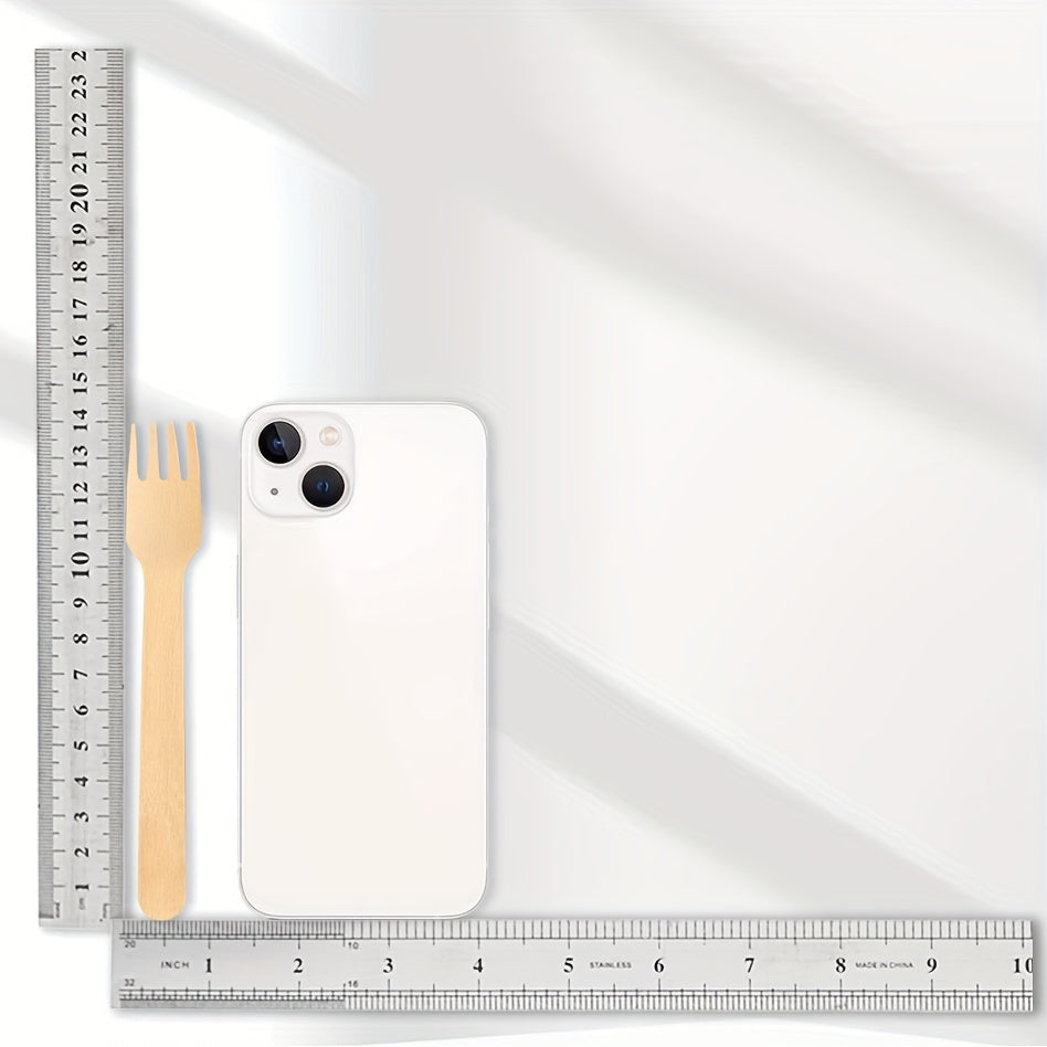 Set of 100 Birch Wood Disposable Cutlery Forks for Ice Cream, Fruit, Dessert