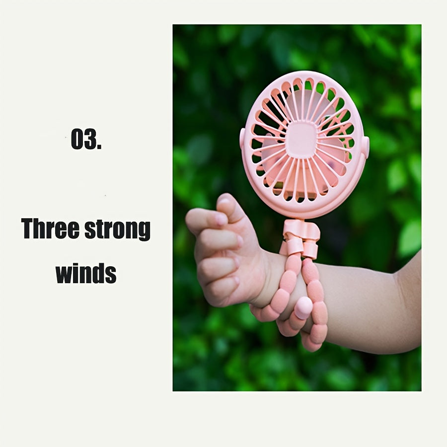 Portable Hand Fan with Rechargeable Battery Multi-Mode Quiet Personal Cooling for RVs and Vehicles