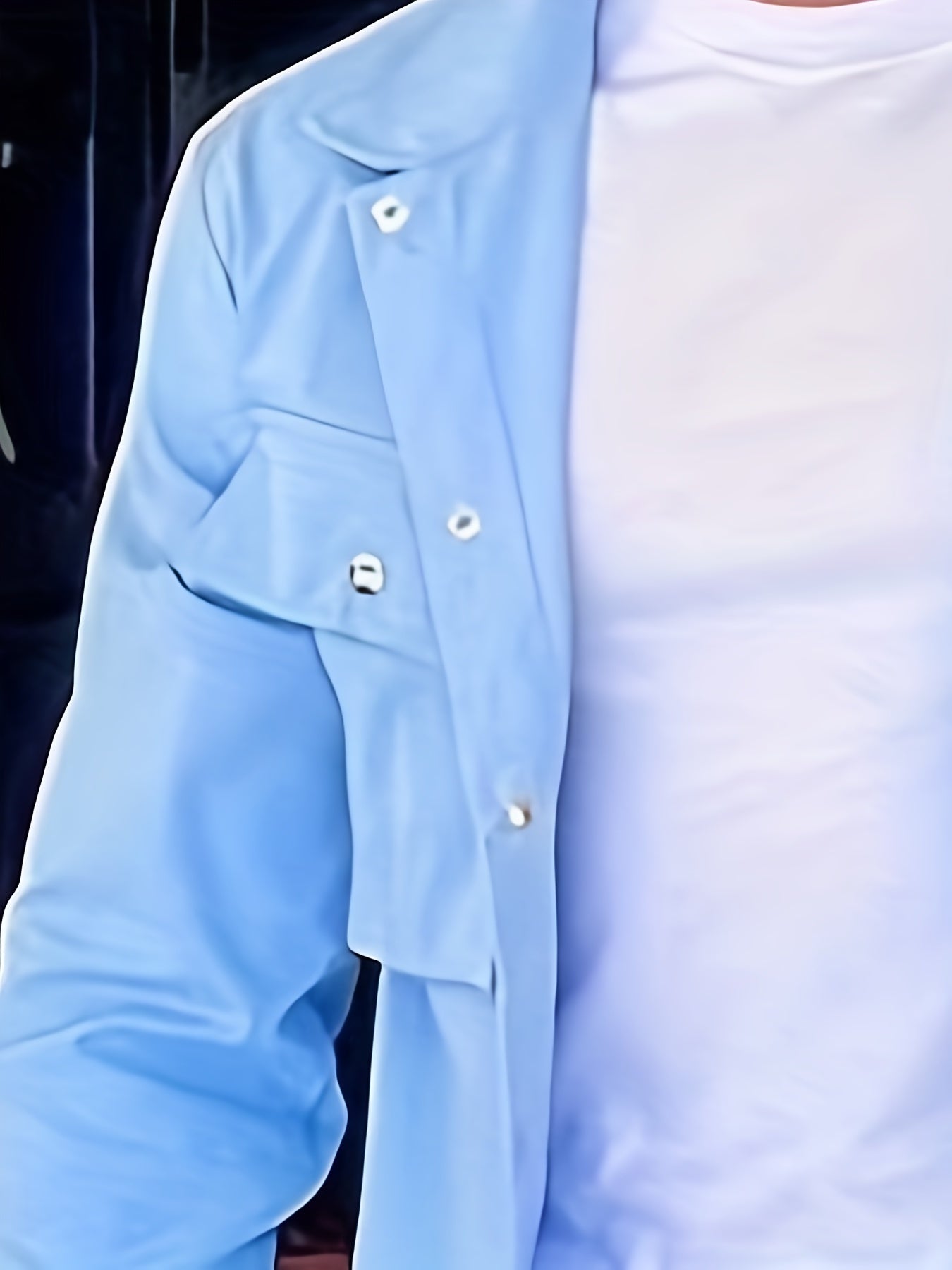 Men's Casual Outfit Set Solid Polyester Regular Fit with Pockets Machine Washable