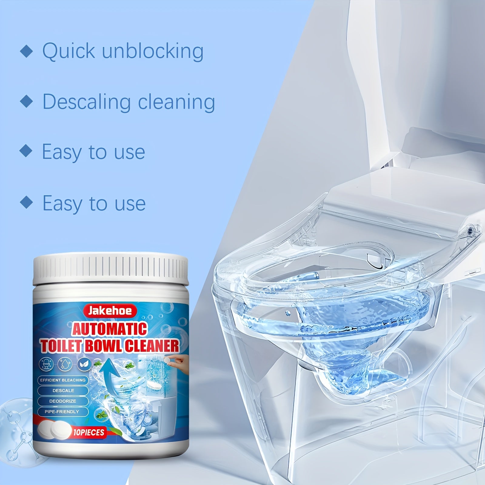 RV Toilet Cleaner Powder Pack of 10 Odor Elimination Stain Removal for RV Bathrooms