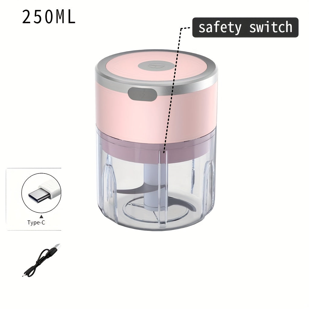 Kabelsiz Mini Ovqat Blenderi 350ml USB Qayta Toʻldiriladigan Elektr Oshxona va Tashqi Foydalanish