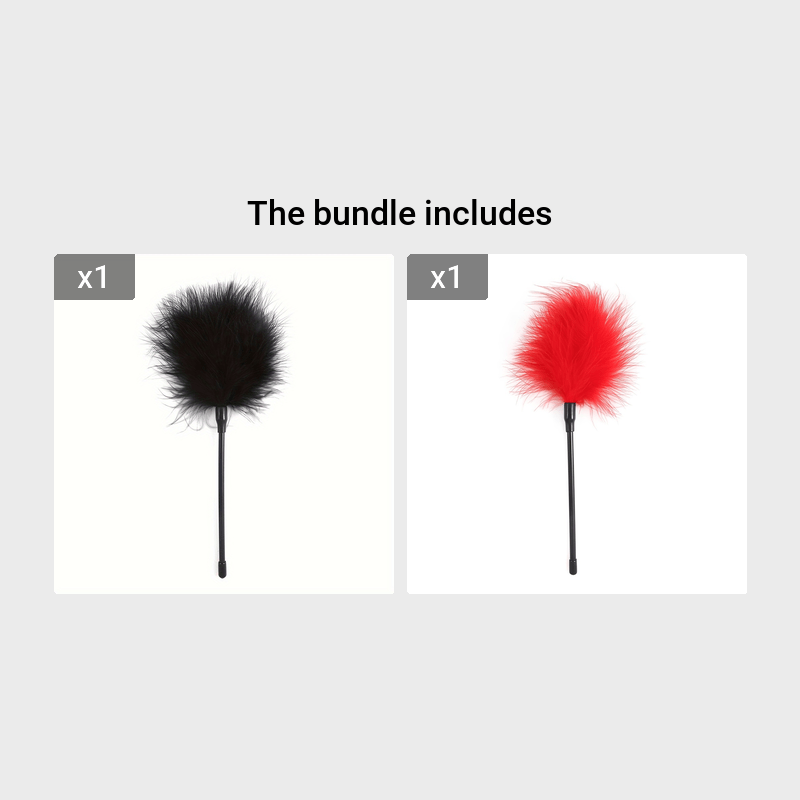 Adult Soft Flogger Tease Kit for Couples, Feather Flirt Toy