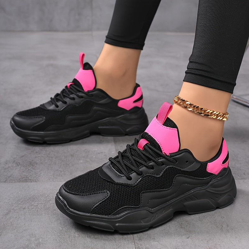 Women's Breathable Mesh Running Sneakers Low Top Beige Comfortable Casual Shoes