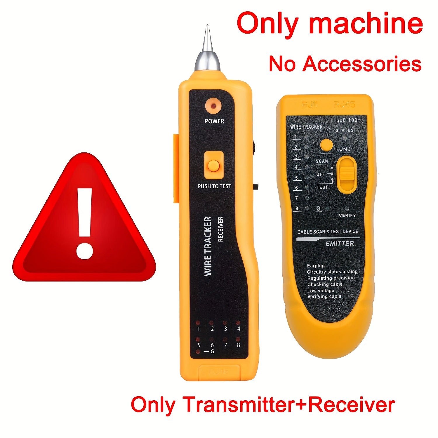 Handheld Cable Tester for LAN Phone Internet Video Data Line Finder Tone Inspection RJ45 RJ11