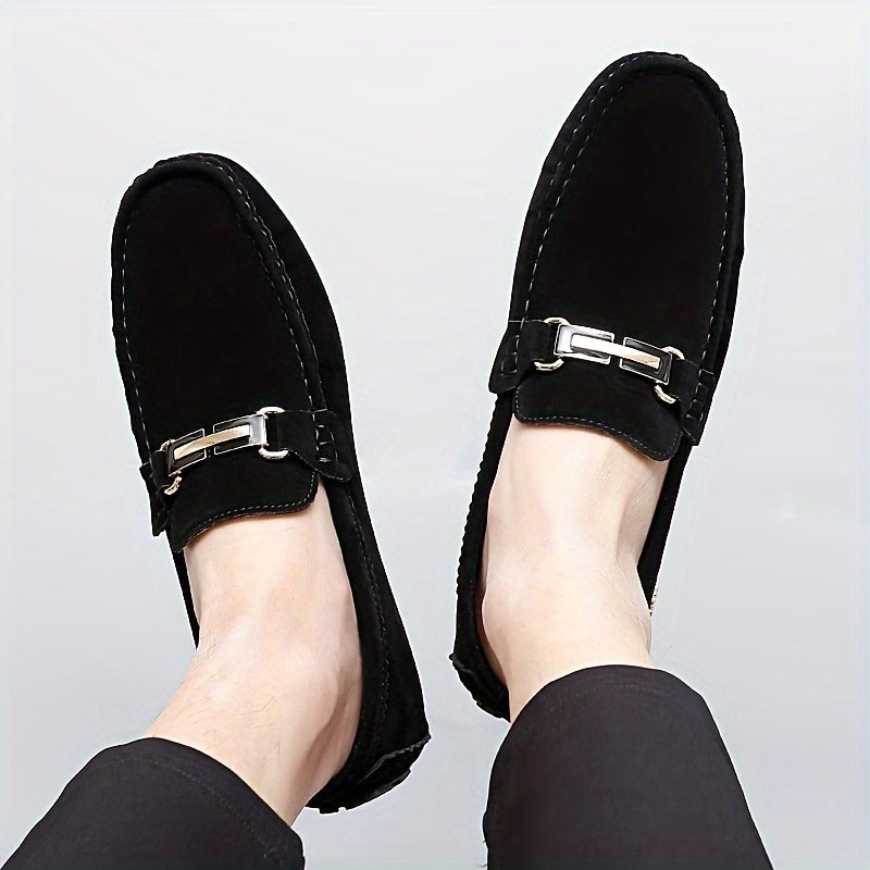 Men's Leather Slip-On Loafers Moccasins Flat Shoes Anti-skid Durable