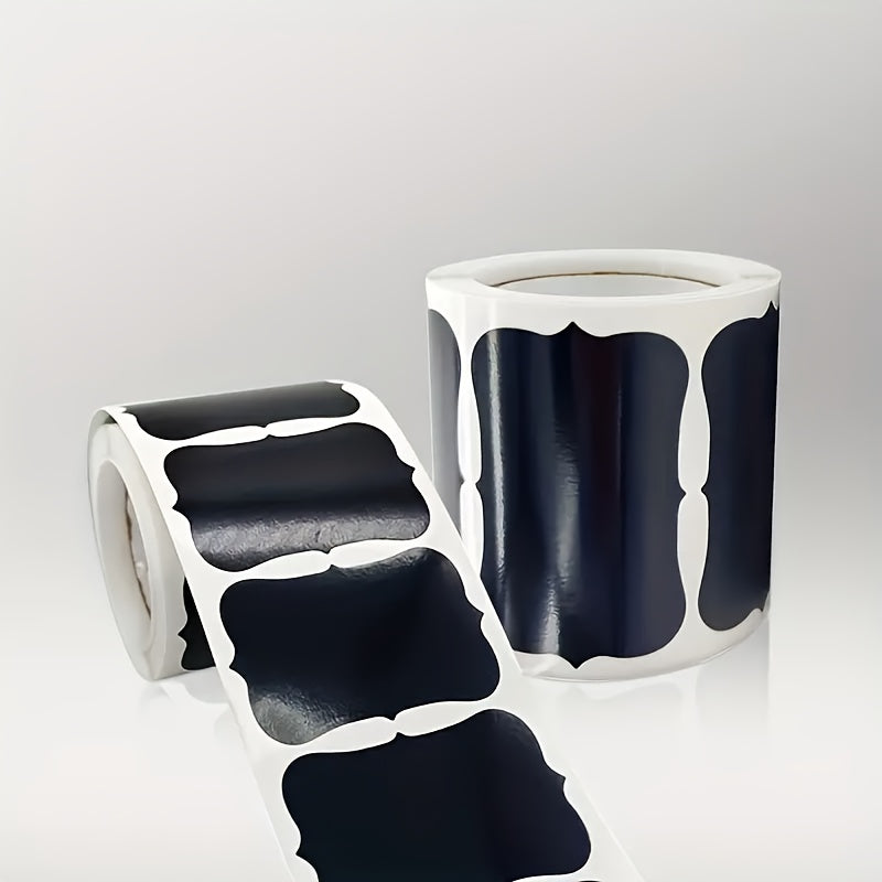 120 PVC Chalkboard Labels with Markers Reusable Black White Stickers for Organizing