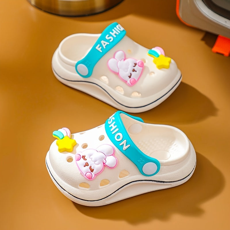Kids' Cartoon Clogs and Mules Breathable PVC Slip-On Sandals for Boys and Girls