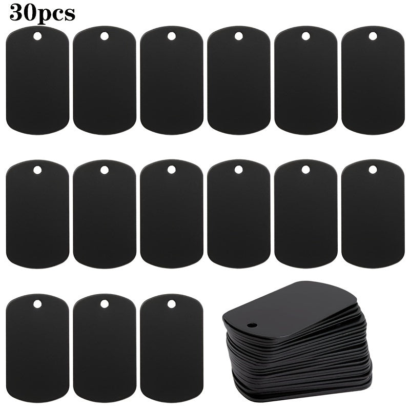 Pack of 50 Anodized Aluminum Engraving Blanks for Stamping and Jewelry Making