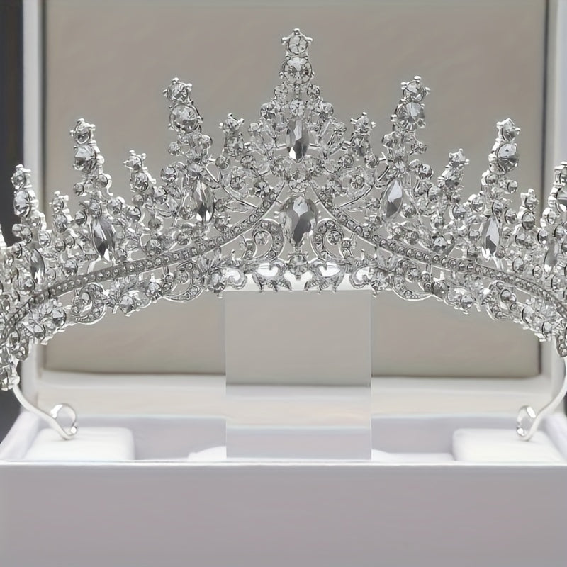 Ayollar uchun zamonaviy kumush soch taxtasi, to'y va maxsus tadbirlar uchun