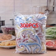 Food Wrap 300 Pieces Stretchable Plastic Cling Film for Food Storage and Preservation