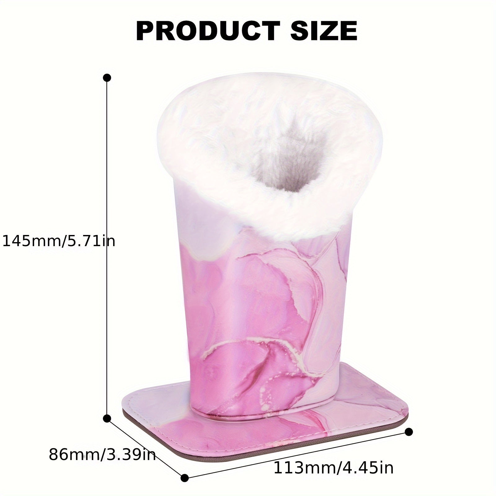 White Plush Glasses Holder with Removable Magnetic Base Faux Leather Storage Case