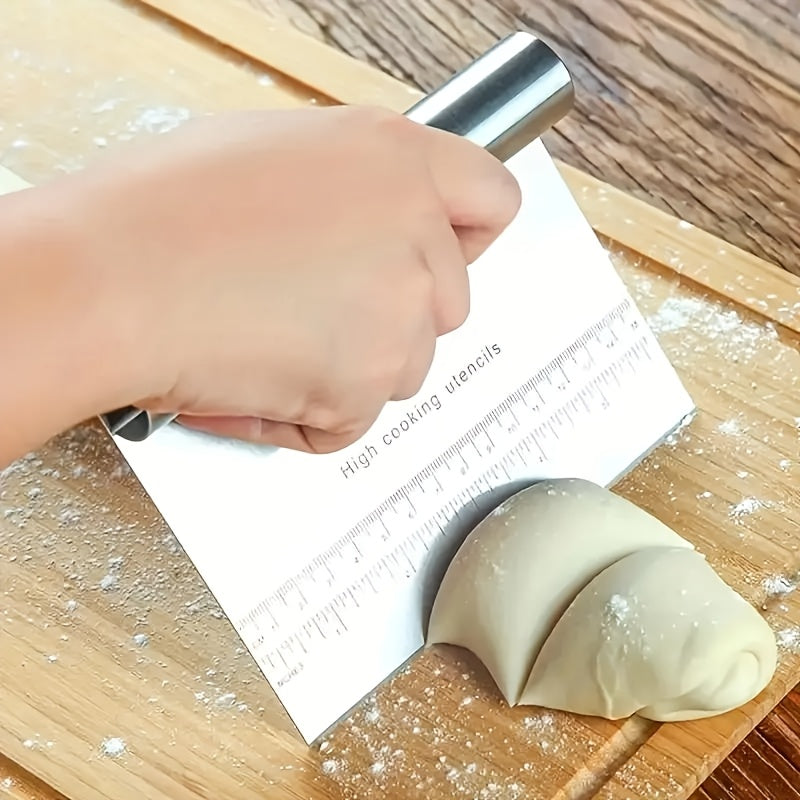 Stainless Steel Pastry Scraper Kitchen Dough Cutter Baking Tool