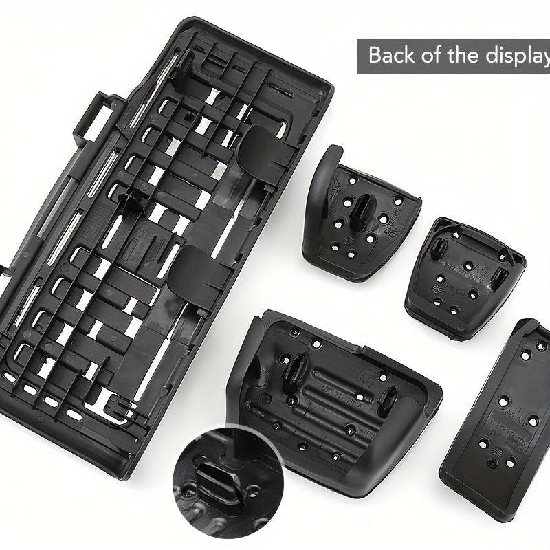 Car Pedal Cover for Universal Vehicles Non-slip Durable Metal Gray