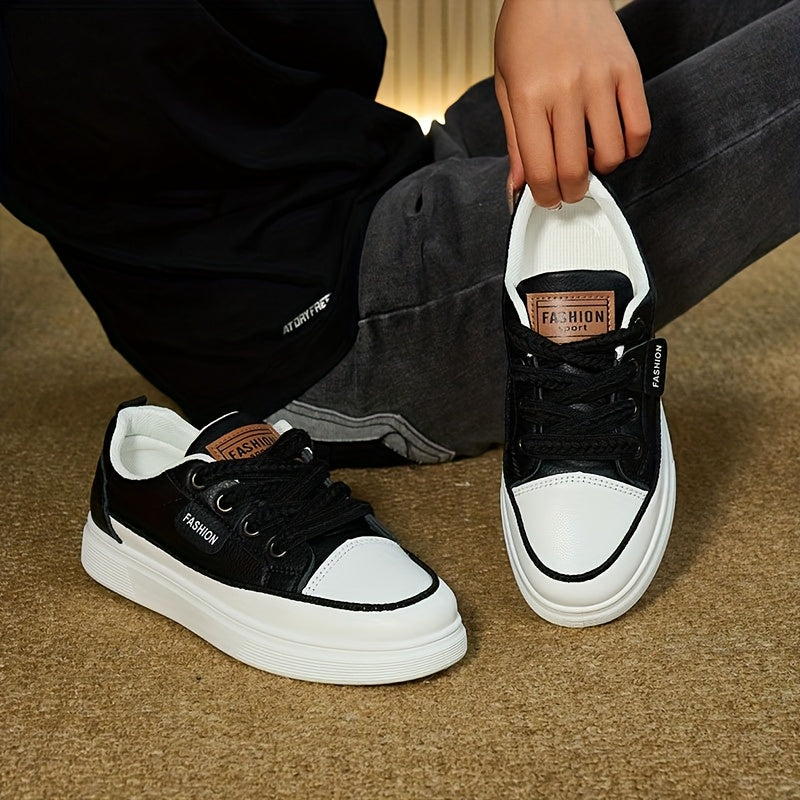 Women'S Casual Lightweight Skateboard Sneakers Low Top Breathable Fabric