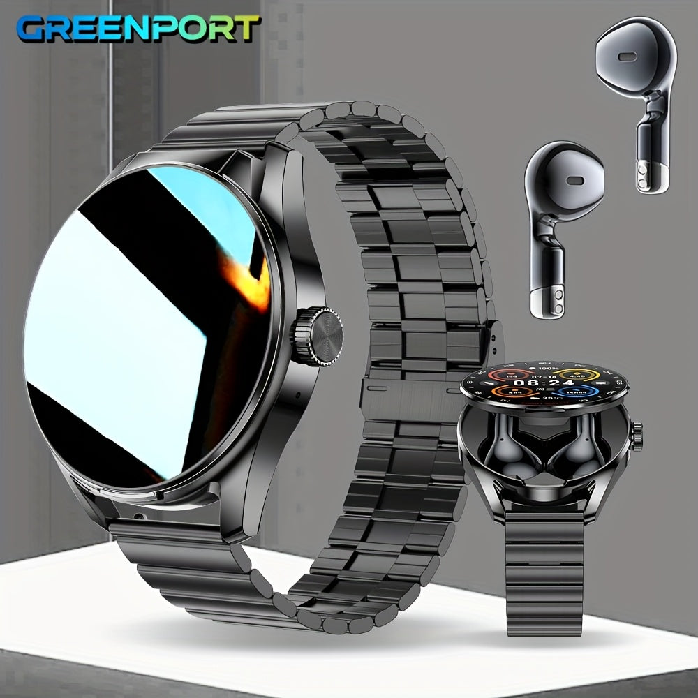 2-in-1 Aqlli soat va simsiz quloqchinlar 1.46 dyuymli HD displey NFC sport rejimlari