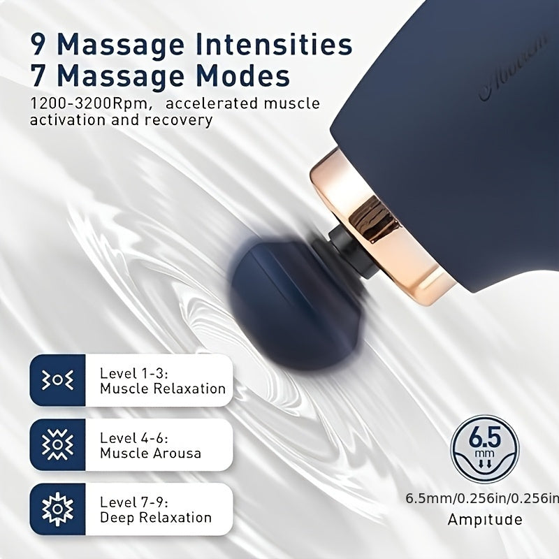 Handheld Electric Massager with 9 Intensity Levels and 7 Modes for Muscle Relaxation