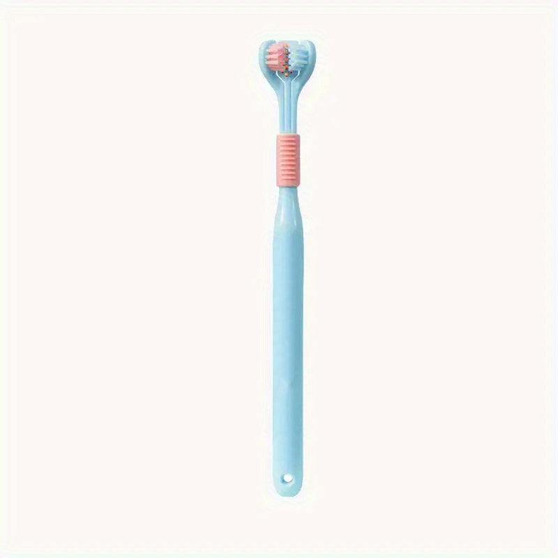 Adult Soft Bristle Three-Sided Toothbrush for Gums and Teeth Cleaning