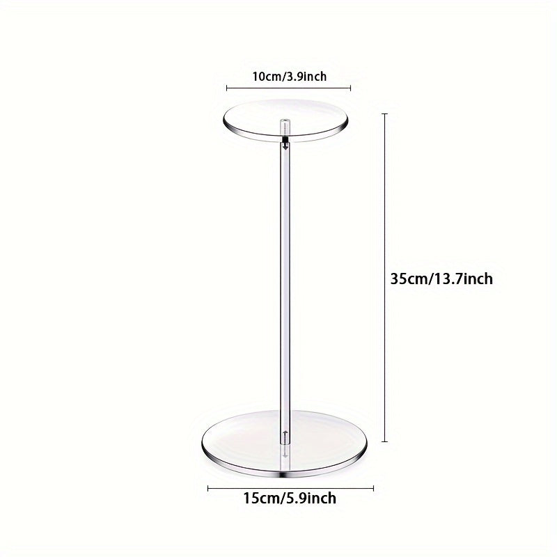 Clear Acrylic Hat Display Stand for Buckets Baseball Caps and Wigs
