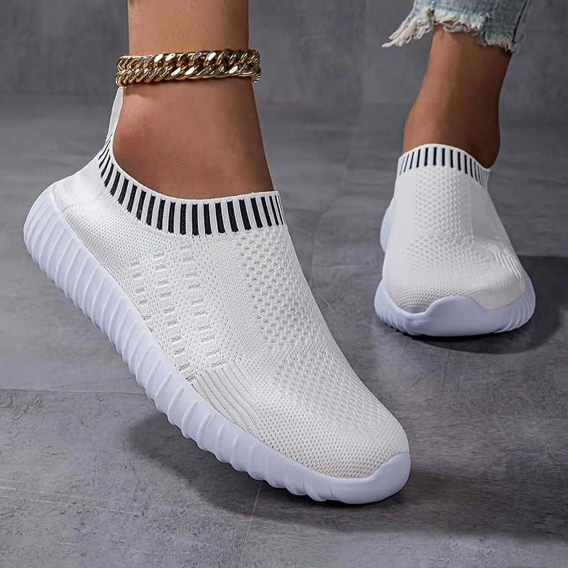 Women's Slip-On Breathable Low Top Sneakers for Gym Running and Walking