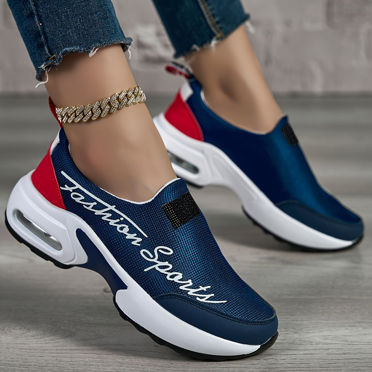Women's Mesh Slip-On Low-Top Sneakers Breathable Casual Outdoor Shoes