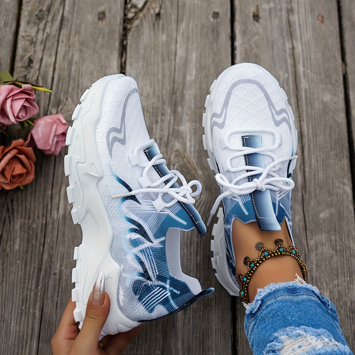 Women's Knit Casual Sneakers for Fashion and Comfort