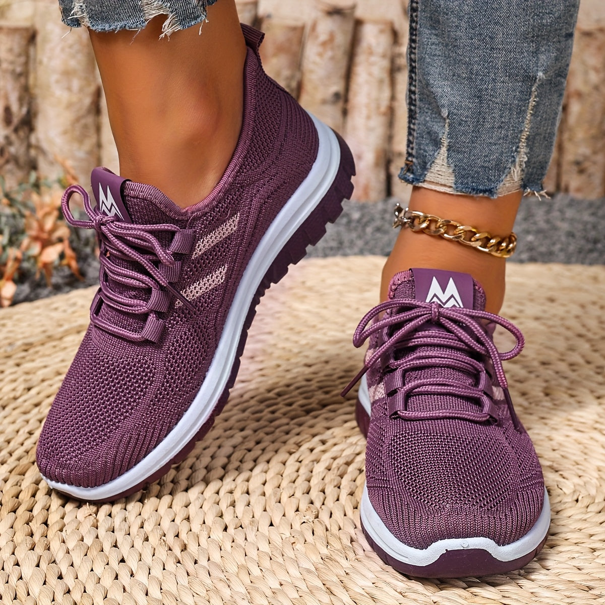 Женские кроссовки больших размеров из дышащей сетки, легкие беговые туфли, бело-розовые