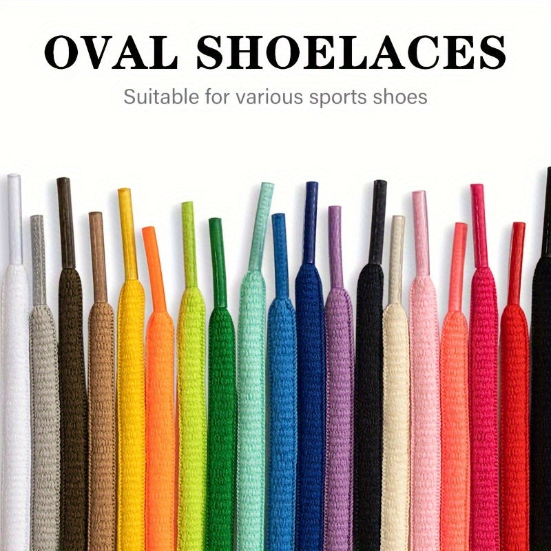 Unisex Polyester Canvas Shoe Laces for Casual and Sports Shoes, Rainbow