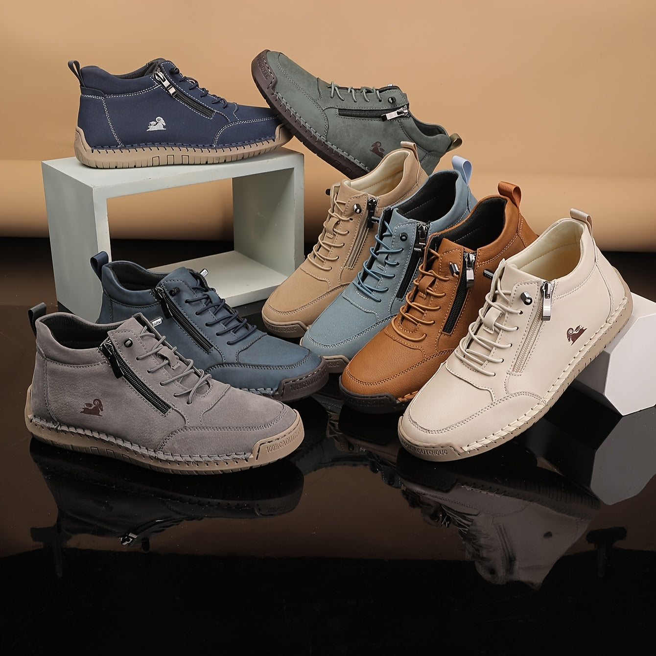 Women's Handmade Casual Slip-On Shoes Cross-Training Rubber Sole