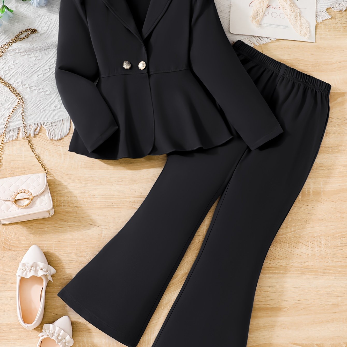 Детский королевский синий костюм с пиджаком и брюками для весенне-осенней одежды на улицу