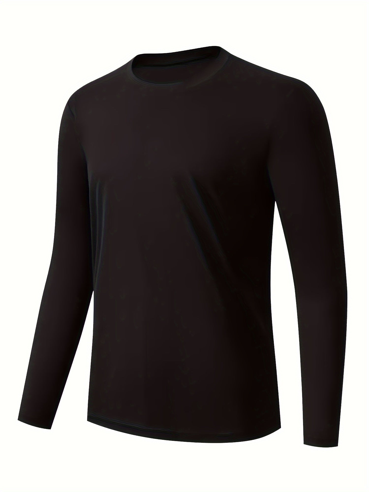 Men's Athletic Long Sleeve Crew Neck Shirts 8 Pack Moisture-Wicking Quick-Dry Polyester for Running Gym Sports