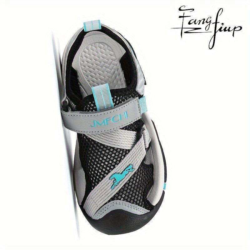 Boy's Breathable Sandals for Outdoor Activities Mesh PU Low Top Casual Beach Water Shoes