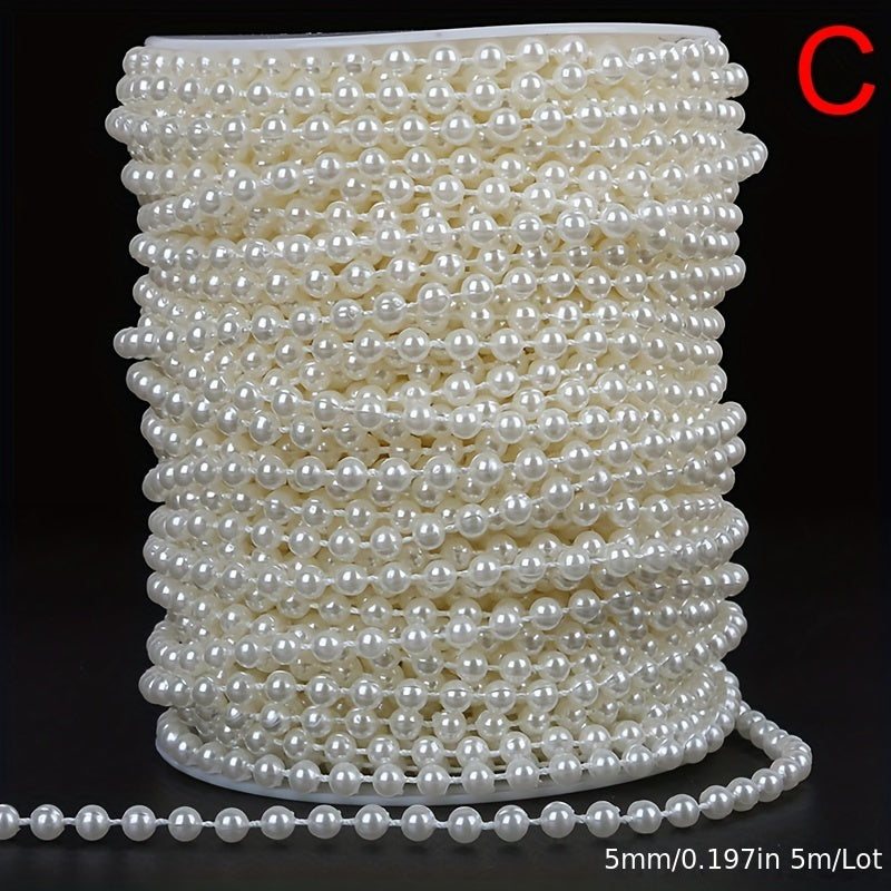 Plastic Beaded Chain for DIY Jewelry Making and Decoration 1 Roll
