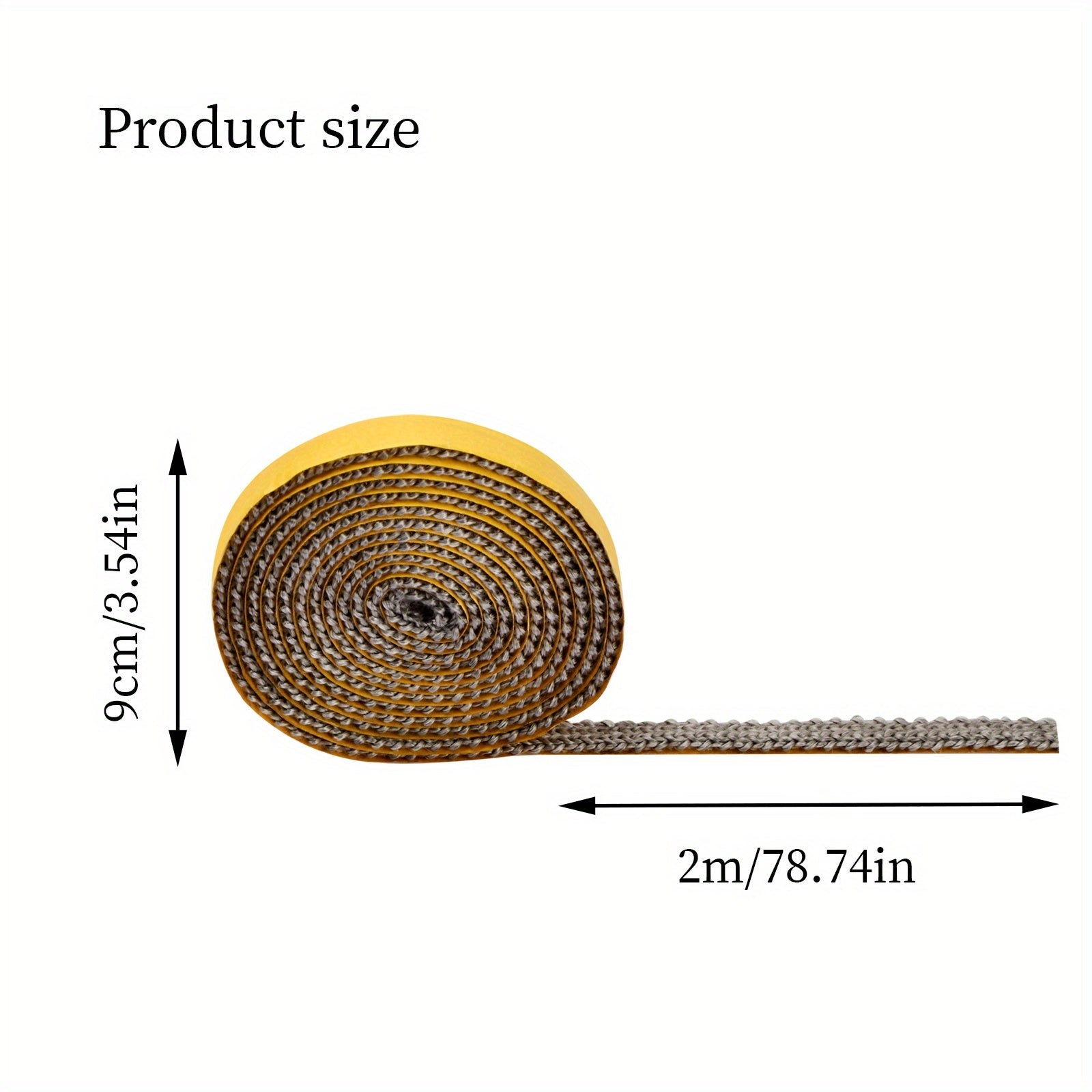 Flat Stove Rope Sealant Strip for Wood Burning Ovens Fireplaces 3mm x 10mm x 2m