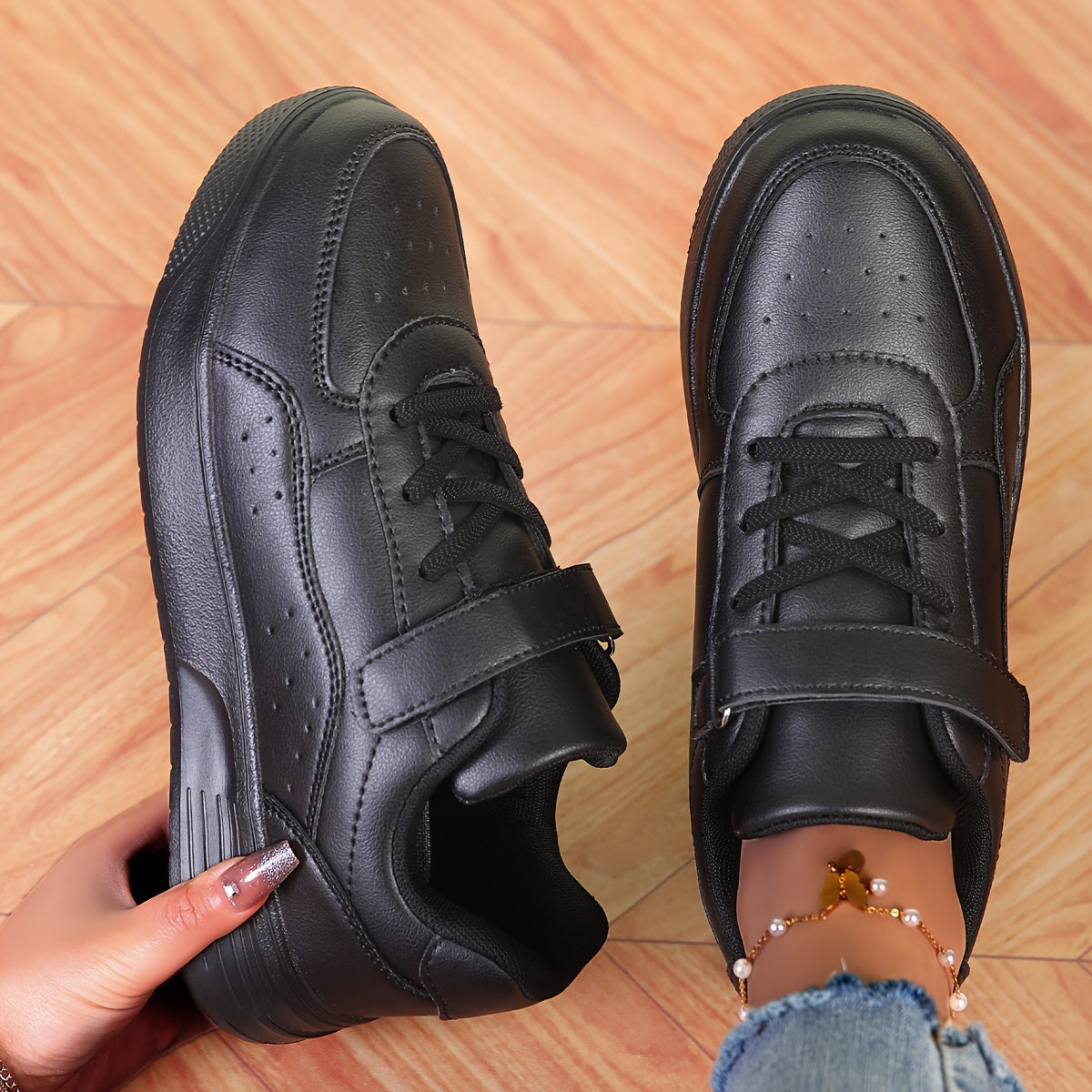 Kids Sneakers Breathable Fabric Lining Non-Slip EVA Sole Casual Sports Shoes for Boys and Girls