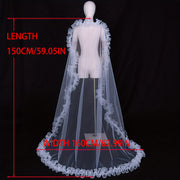 Elegant Bridal Veil Nylon Scalloped Edge Wedding Accessory Hand Washable