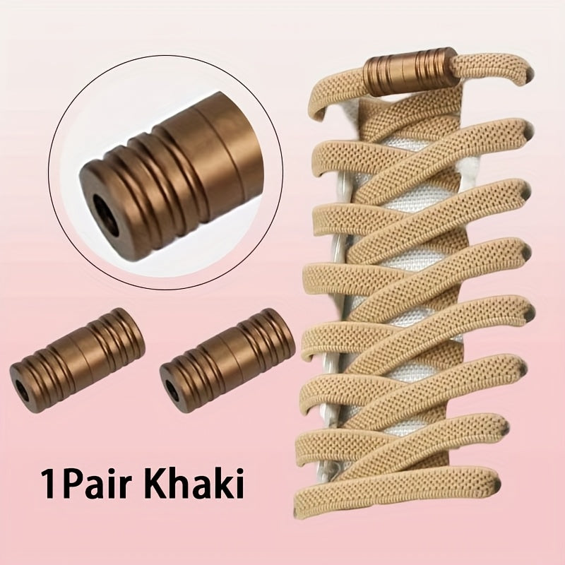 Unisex Elastic No-Tie Shoe Laces 2 Pairs High-Quality Universal
