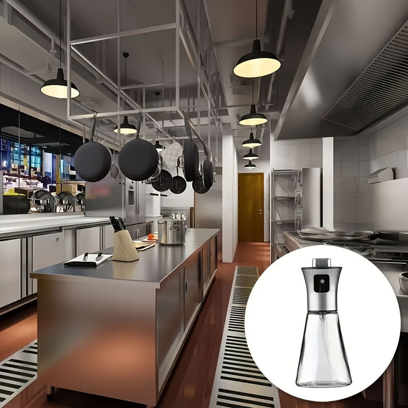 Glass Olive Oil Sprayer 170ml Stainless Steel Vinegar Dispenser Leak-Proof Kitchen Use