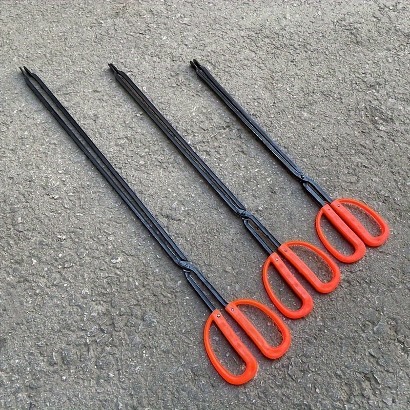 Adjustable Iron Fireplace Tongs for BBQ Camping and Grilling 60-70cm