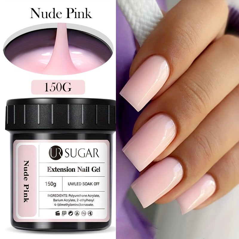 Pinkish-White Nail Extension Gel 150g Fast-Dry UV/LED Soak Off High-Quality