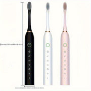 Kattalar uchun elektr tish cho'tkasi, 6 tezlikda, qayta zaryadlanuvchi, almashtiriladigan boshlar bilan