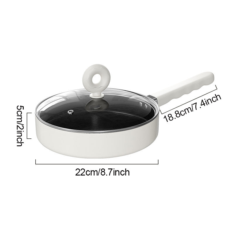 Set of Two Non-Stick Frying Pans with Lids, Multi-Functional Kitchen Cookware Set