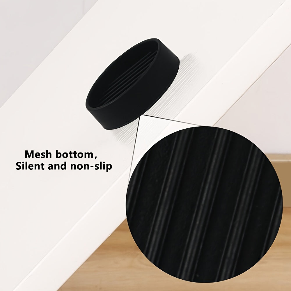 Pack de 4 protectores antideslizantes negros de 5,08 cm para patas de muebles, protectores antideslizantes para muebles